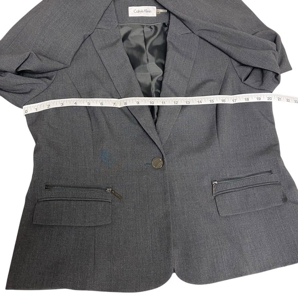 Calvin Klein Ladies Skirt Suit Size 14 Dark Gray Career Interview Office - Picture 4 of 16